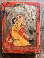 18e eeuwse prent op hout - Icon antiek, Ophalen of Verzenden