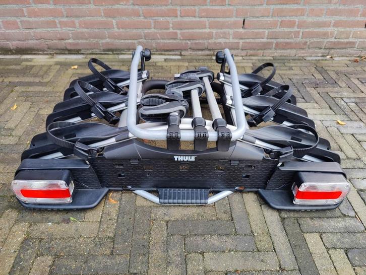 Thule EuroWay G2 923, Auto diversen, Fietsendragers, Gebruikt, Trekhaakdrager, 3 fietsen of meer, Brede banden, Elektrische fiets