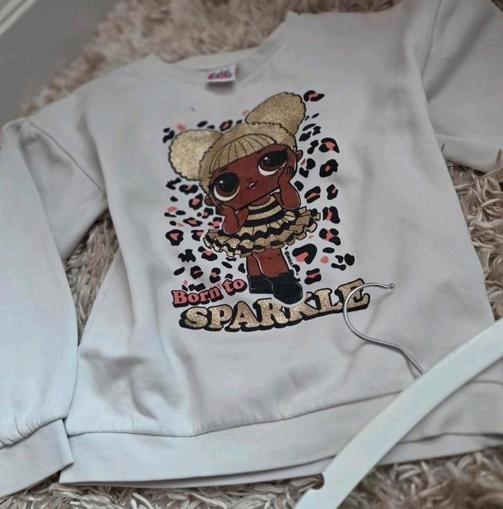 LoL Suprise Trui Sweater Glittertje 134, Kinderen en Baby's, Kinderkleding | Maat 134, Zo goed als nieuw, Meisje, Trui of Vest