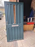 Hardhouten voordeur, Doe-het-zelf en Verbouw, Deuren en Horren, Ophalen, Gebruikt, 80 tot 100 cm, Buitendeur