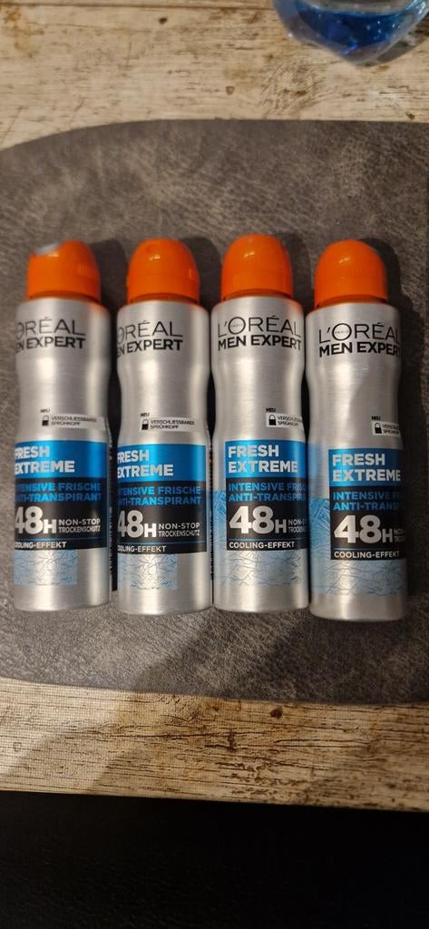 4x L'Oréal Men Expert Deodorant Spray Fresh Extreme 150 ml, Ophalen of Verzenden, Nieuw