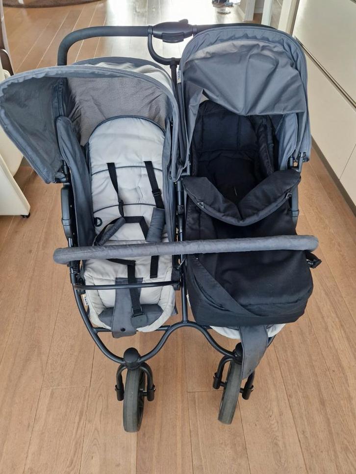 HAUCK Tweelingbuggy - Duowagen met slaap/reiswieg, Kinderen en Baby's, Kinderwagens en Combinaties, Overige merken, Duowagen, Ophalen of Verzenden