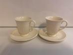 Wedgwood Edme Plain koffiekopjes met schotels ZGAN, Ophalen of Verzenden, Zo goed als nieuw, Wedgwood, Kop(pen) en/of Schotel(s)