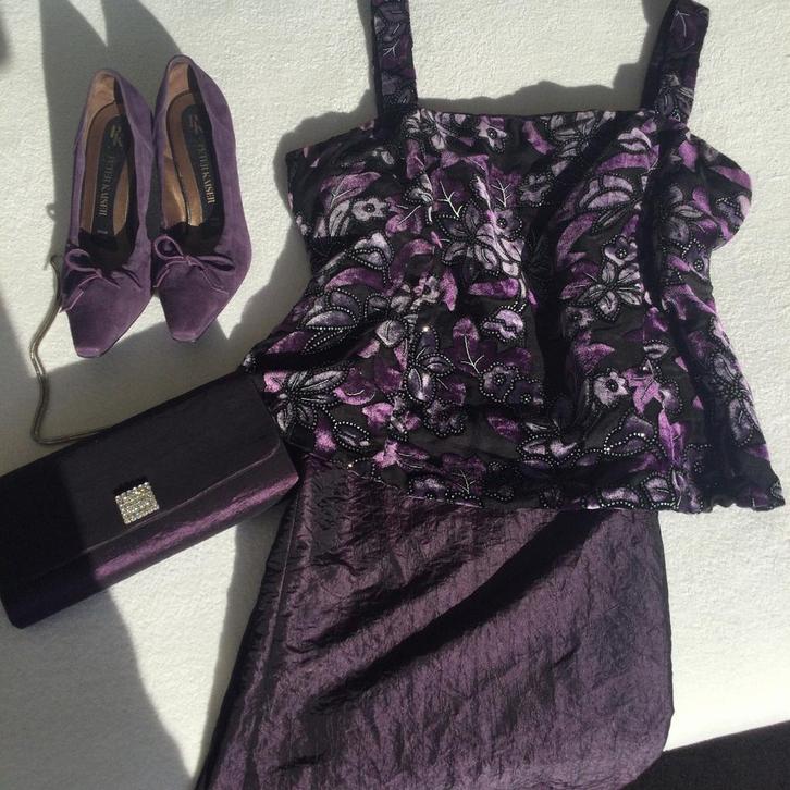 Avondkleding/ Bruiloftskleding 4 delige set maat 42, Kleding | Dames, Gelegenheidskleding, Zo goed als nieuw, Overige typen, Maat 42/44 (L)