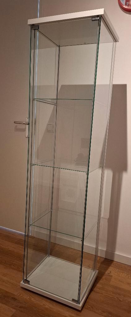 Glazen vitrine kast, Huis en Inrichting, Kasten | Vitrinekasten, Zo goed als nieuw, 150 tot 200 cm, Minder dan 50 cm, 25 tot 50 cm