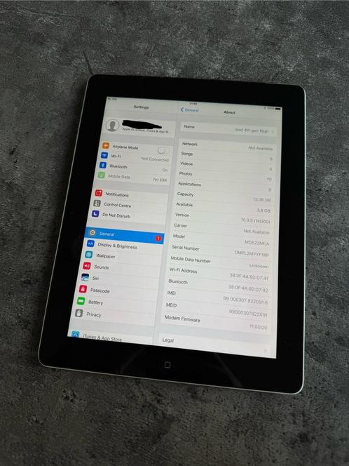 2x Apple iPad 4th gen, Cellular & Wifi, Computers en Software, Apple iPads, Gebruikt, Apple iPad, Wi-Fi en Mobiel internet, 10 inch