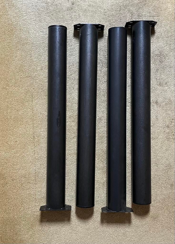 4x Duraline Tafelpoot Rond Ø7,6x72 cm Zwart/Antraciet, Tafelpoot, Minder dan 50 cm, Gebruikt, 50 tot 100 cm