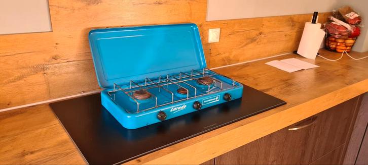 Campingaz Laredo 3-pits gasfornuis. 50 euro, Caravans en Kamperen, Kampeeraccessoires, Gebruikt, Ophalen of Verzenden