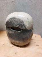 Handgemaakte raku keramiek pot / sculptuur – 201710 cm, Ophalen of Verzenden