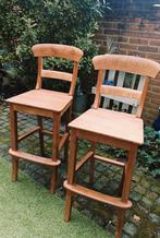 Houten Bar Krukken, Ophalen, Gebruikt, Met voetsteun, 60 tot 90 cm