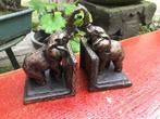 fraai stel gietijzeren boekensteunen, OLIFANTEN, Ophalen of Verzenden