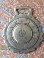 Zeldzaam antiek Engels kleppermannetje met een klok 8,3 cm., Antiek en Kunst, Antiek | Koper en Brons, Ophalen of Verzenden, Koper