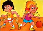 Sport Billy | 2 ansichtkaarten jaren 80, Verzamelen, Verzenden, 1960 tot 1980, Ongelopen, Sport en Spel