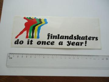 sticker oud FINLAND SKATERS schaatsen tocht skating retro gr beschikbaar voor biedingen