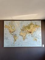 IKEA Premiär wereldkaart Canvas, Huis en Inrichting, Ophalen, 125 cm of meer, 75 cm of meer, Print