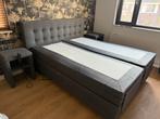 Tweepersoons boxpring 160x200 grijs elektrisch verstelbaar, Huis en Inrichting, Slaapkamer | Boxsprings, Ophalen, Gebruikt, Tweepersoons