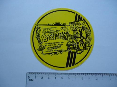 sticker oud BOSHUIZEN Rotterdam snackbar kabouter strip, Verzamelen, Stickers, Zo goed als nieuw, Bedrijf of Vereniging, Verzenden