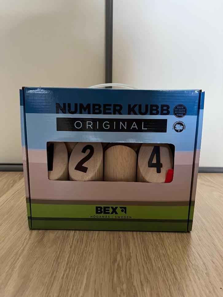 NIEUW Bex Number Kubb Original hout, Kinderen en Baby's, Speelgoed | Buiten | Actiespeelgoed, Nieuw, Ophalen of Verzenden