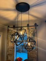 Hanglampen set van 3, zwart staal, Ophalen, Nieuw, Metaal, Minder dan 50 cm