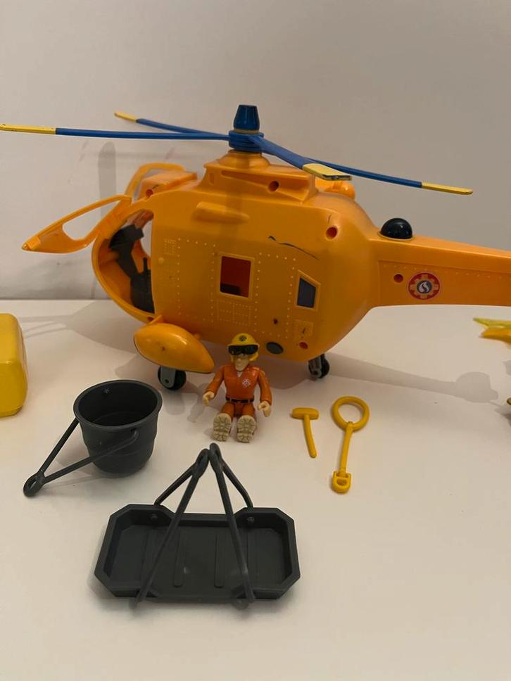 Brandweerman Sam Helikopter met Tom, Kinderen en Baby's, Speelgoed | Overig, Gebruikt, Jongen of Meisje, Ophalen of Verzenden