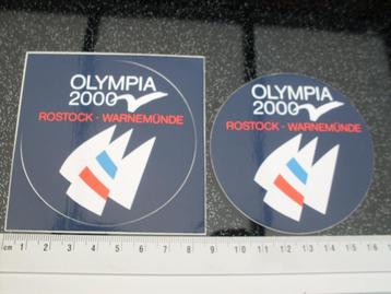 2x sticker olympia 2000 rostock warnemunde logo rond zeilen beschikbaar voor biedingen