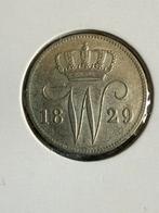 Kwartje Willem I 1829 B, Zilver, 25 cent, Ophalen of Verzenden, Koning Willem I