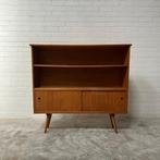 Vintage jaren 60 boekenkast retro kast met schuifdeuren, Ophalen, Gebruikt, 25 tot 50 cm, 100 tot 150 cm