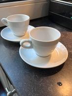 Koffiekopjes met schotel walkure wit, Ophalen of Verzenden, Gebruikt, Overige materialen, Kop en/of schotel