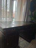 Prachtig klassiek mahonie engels bureau met lederen inleg, Antiek en Kunst, Antiek | Kantoor en Zakelijk, Ophalen