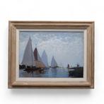 Ids Wiersma (1878-1965) - 'Zeilwedstijd Houkesloot', Antiek en Kunst, Ophalen of Verzenden