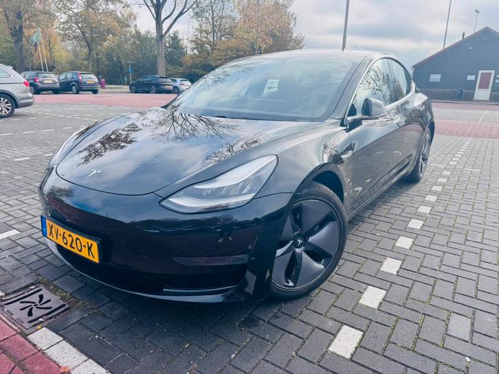 Tesla Model 3 AWD Long Range 75kWh 2019 Zwart, Auto's, Tesla, Particulier, Model 3, 4x4, ABS, Achteruitrijcamera, Adaptieve lichten
