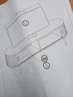 Zgan tv meubel met schuifdeuren, Ophalen, Eikenhout, Zo goed als nieuw, Minder dan 100 cm