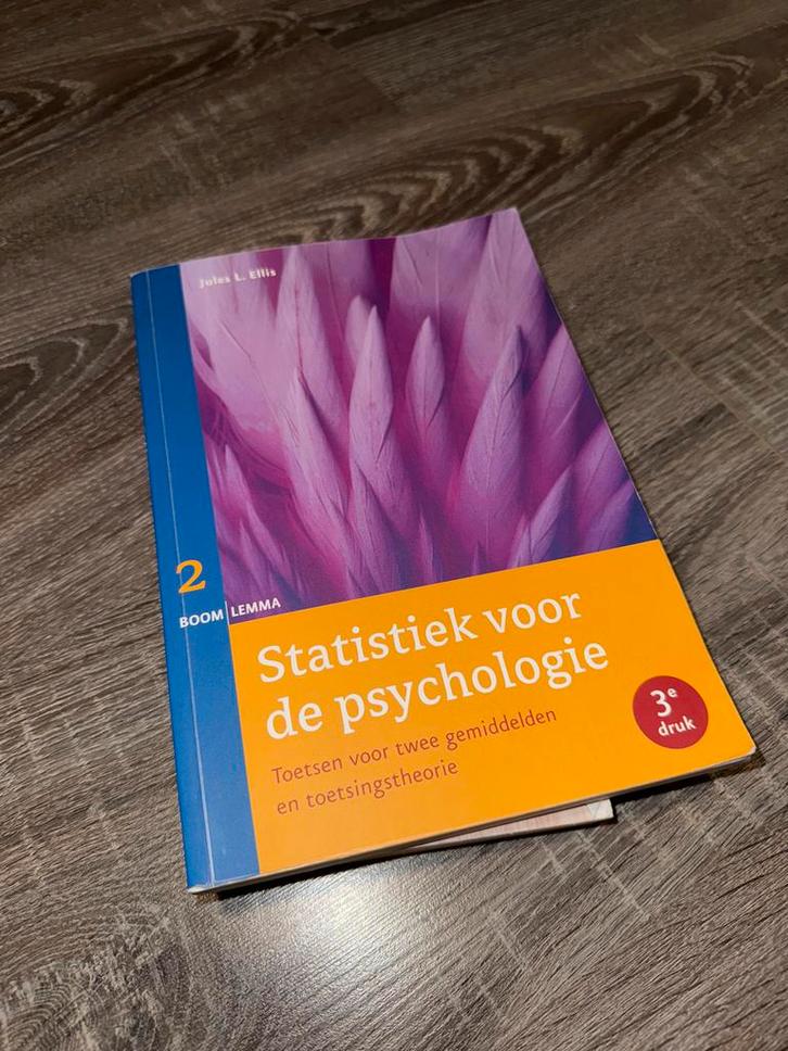 Statistiek voor de psychologie Deel 2 - Jules L. Ellis, Boeken, Psychologie, Zo goed als nieuw, Ophalen of Verzenden