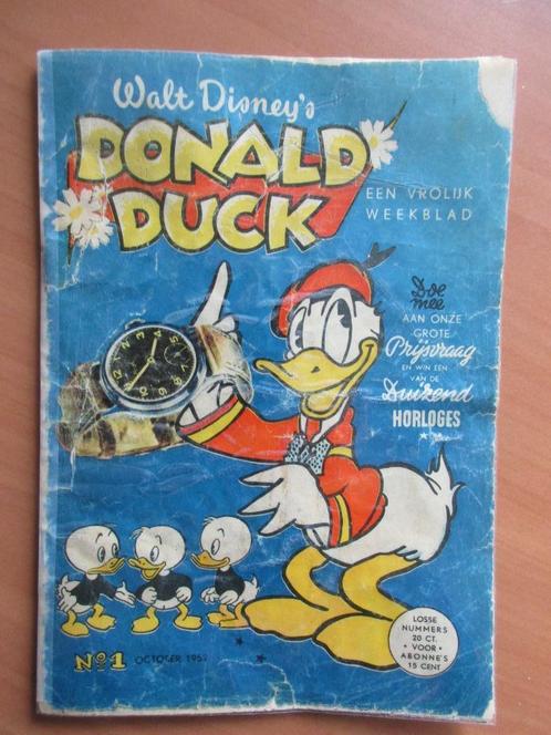 Donald Duck no 1 -1952  origineel geen heruitgave, Boeken, Stripboeken, Gelezen, Eén stripboek, Verzenden