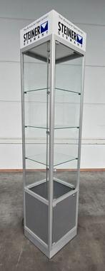 Display vitrinekast,  winkelvitrine,  aluminium vitrine, Ophalen, Gebruikt