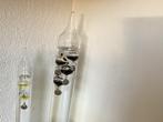 Galileo glazen temperatuurmeters,groot zwart,klein okergeel., Ophalen of Verzenden, Zo goed als nieuw, Binnenthermometer