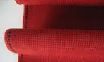 Kvadrat Pro 2 621; oranje+rood geblokt; restant meubelstof, Hobby en Vrije tijd, Stoffen en Lappen, Overige materialen, 120 cm of meer