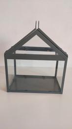 Decoratief Kasje / Windlicht, Ophalen, Gebruikt, Grijs, Metaal