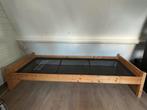 Houten Bedframe met auping bodem - 90x200, Ophalen, Gebruikt, 90 cm, Eenpersoons