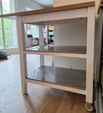 Keukentrolley, verrijdbaar keukenblok, Ophalen, Gebruikt, Bruin, 50 tot 100 cm