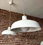 Witte industriële hanglampen, Huis en Inrichting, Lampen | Hanglampen, Gebruikt, Ophalen of Verzenden