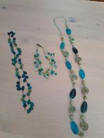 Prachtige halskettingen (nieuw) - blauw/groen, Ophalen of Verzenden, Nieuw, Overige kleuren, Ketting