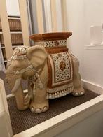 Olifant, aardewerk, bijzettafeltje, Huis en Inrichting, Tafels | Bijzettafels, Ophalen, Rond, Minder dan 55 cm, 45 tot 60 cm