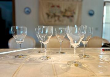 Mondgeblazen kristallen wijnglazen (6 stuks) beschikbaar voor biedingen
