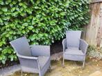 2 tuinstoelen grijs, Ophalen, Gebruikt, Kunststof