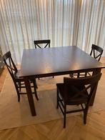 Unieke handgemaakte Amish Eettafel (Massief Eiken) + 4 Stl, Huis en Inrichting, Ophalen, 100 tot 150 cm, Zo goed als nieuw, 150 tot 200 cm