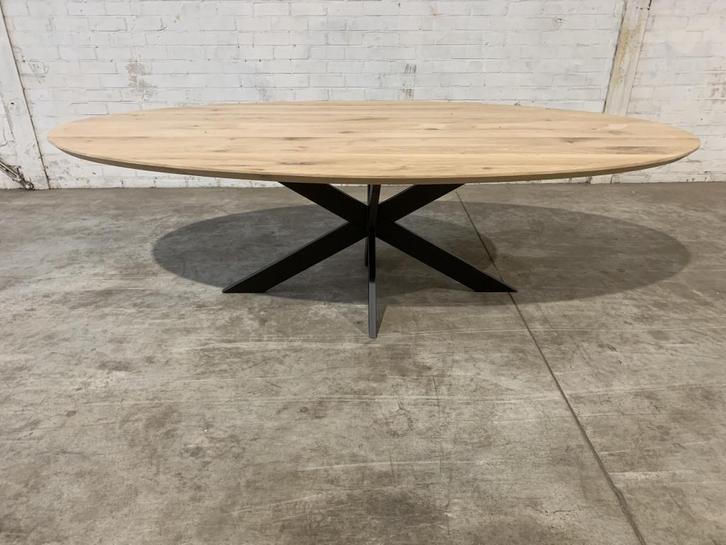 Eettafel ovaal - EIKENHOUT OP MAAT, Huis en Inrichting, Tafels | Eettafels, Nieuw, 50 tot 100 cm, 200 cm of meer, Vijf personen of meer