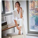 Mooie blouse alison mt m  wit ladress la dress, Kleding | Dames, Blouses en Tunieken, Maat 38/40 (M), Verzenden, Wit, Zo goed als nieuw