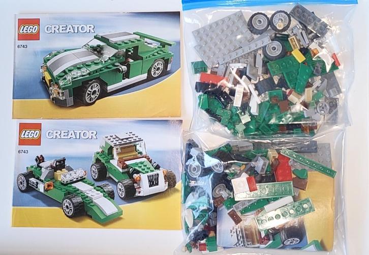 LEGO Creator 6743 Straatracer groen. € 10,-, Kinderen en Baby's, Speelgoed | Duplo en Lego, Gebruikt, Lego, Complete set, Ophalen of Verzenden