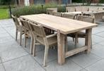 Gommaire tuinset tafel Jacob en stoelen Fiona teak hout, Eettafel, 6 zitplaatsen, Teakhout, Ophalen of Verzenden